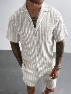Men’s Textured Resort 2-Piece Set