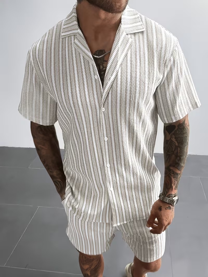 Men’s Textured Resort 2-Piece Set