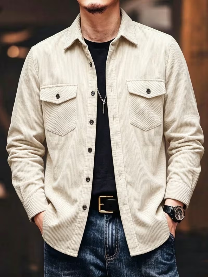 Men’s Casual Corduroy Overshirt